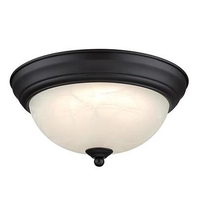 Westinghouse Dubrow 6137200 LED Flush-Mount Ceiling Light, Black-Bronze, Dimmable