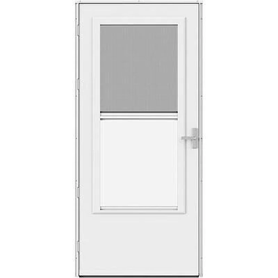 White 36" Midview Storm Door with Retractable Screen – Larson Screenaway Lifestyle 2.0