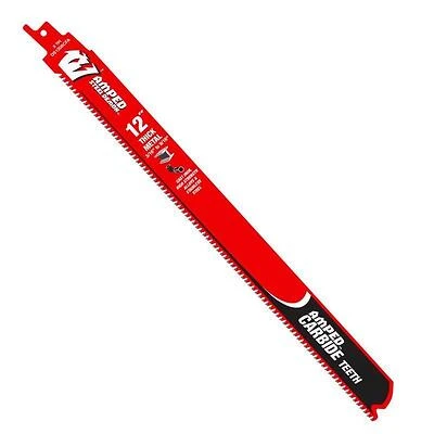 Diablo AMPED Steel Demon Reciprocating Saw Blade – 1" x 12", 8 TPI Carbide Edge
