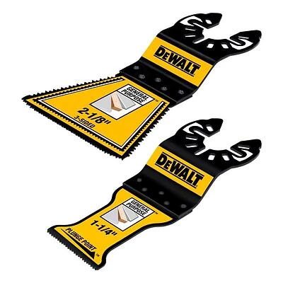 DeWalt 2‑1/8" Bi‑Metal 3‑Sided Plunge‑Point Oscillating Blade Set – 2 Pack