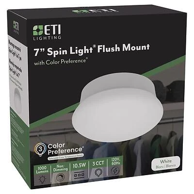 Eti C02002403D SL Series LED Spin Light, 10.5W, 1000 Lumens, E26 Base
