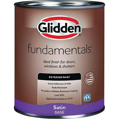Exterior Paint Satin White Pastel Base Quart 1 Qt.