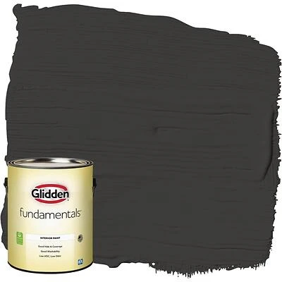 Flat Interior Paint, Black, 1 Gallon - Low Voc, Washable