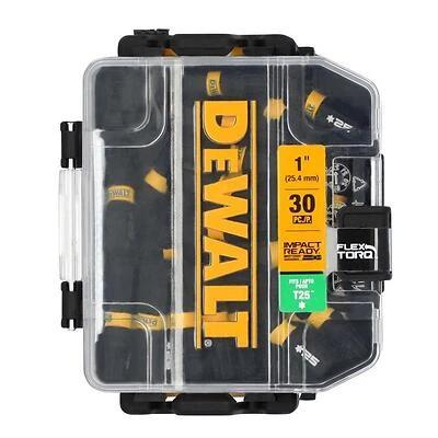 DEWALT FlexTorq Impact Screwdriver Bit – T25 Torx, 1/4" Hex Shank, 1‑in Steel