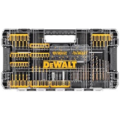 DEWALT FlexTorq 100‑Piece High‑Speed Steel Screwdriver Bit Kit – Black Oxide, Black/Yellow