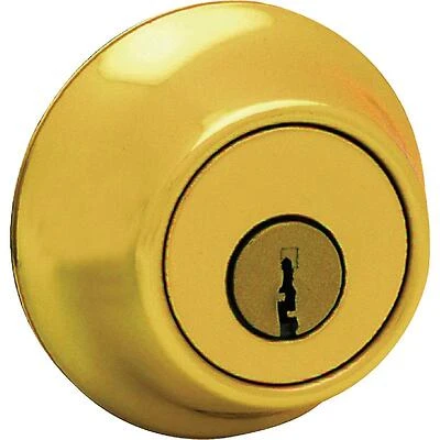 Kwikset K3 SmartKey 3‑Grade Brass Deadbolt – Adjustable Backset, Keyed Entry