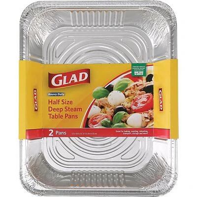 Aluminum Disposable Steam Pan – 12.5" x 10.25" – Silver, Single‑Use Cooking Tray