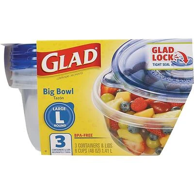 Glad 48‑oz Clear Plastic Large Serving Bowl – BBG10691