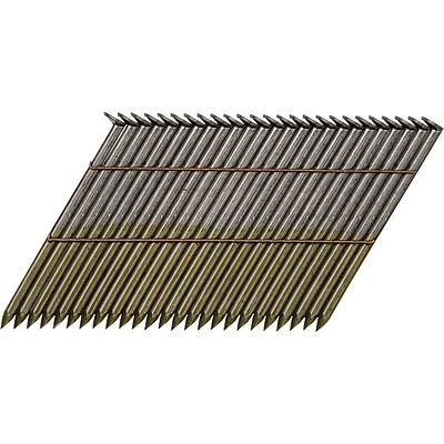 Stainless Steel 2-3/8" 11.5‑Gauge Framing Nail – Brite Finish, Offset Round Head, Ring Shank – 28° Nail Gun Compatible