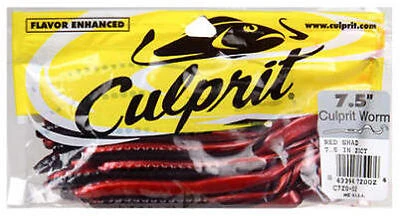 Worm, Red Plastic, 7-1/2-in, 18-Ct.