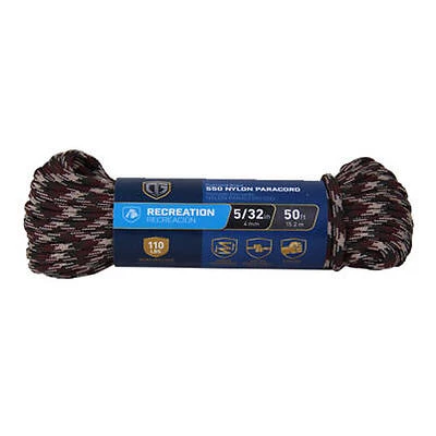 Camouflage 550 Paracord Nylon Rope – 5/32″ x 50 ft Heavy‑Duty Cord