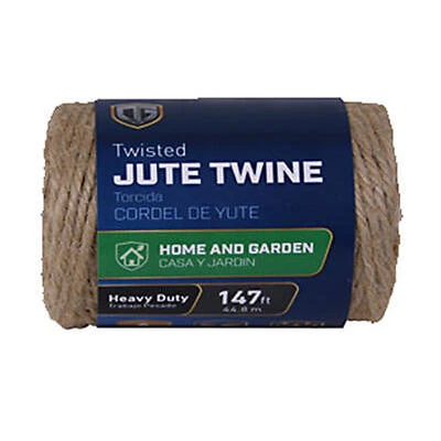 Heavy‑Duty 4‑Ply Brown Jute Twine – 147 ft Coil for Garden, Packaging & Crafts