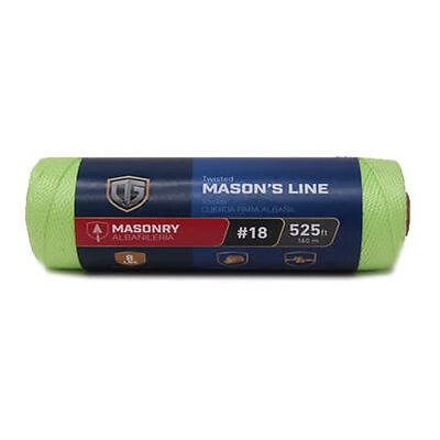 Neon Yellow Nylon Mason Twine – 18‑Gauge, 525 ft (8 lb Load)