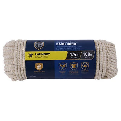 1/4x100' Nat Sash Cord 642041