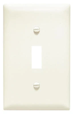 Pass & Seymour Toggle Switch Opening Nylon Wall Plate, One Gang, Almond