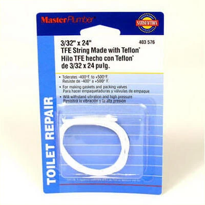 TFE String With PTFE, 3/32 x 24-In.