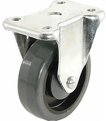 Poly Wheel, Rigid Plate Caster, 4 In.