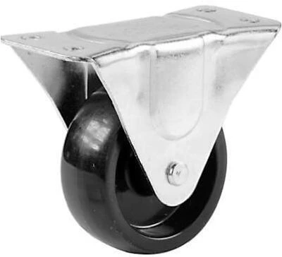 Rigid Plate Caster, Polypropylene Wheel, 2 In.