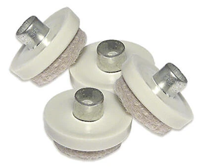 Furniture Glides, Nail-On With Adhesive, Tan, Round, 1-In., 8-Pk.