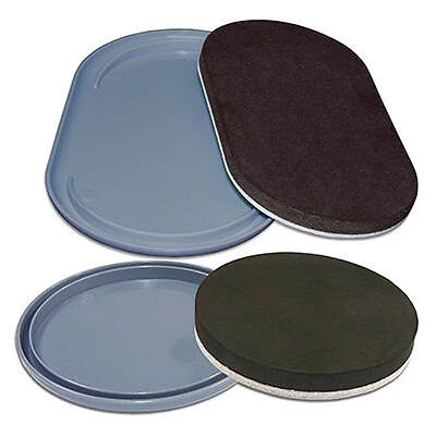 Furniture Felt Glides, 2-In-1 Convertible, Tan Round, 16-Pk.