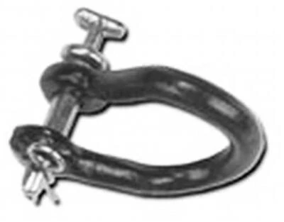 Twisted Clevis, Black, 3/4 x 3-1/2-In.