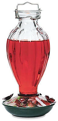 Hummingbird Feeder,  Fluted Glass, 20-oz.