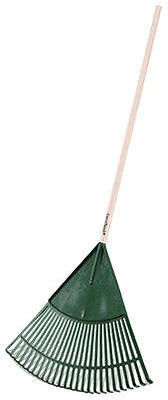 Polyethylene Lawn & Leaf Rake, 24-In. Head
