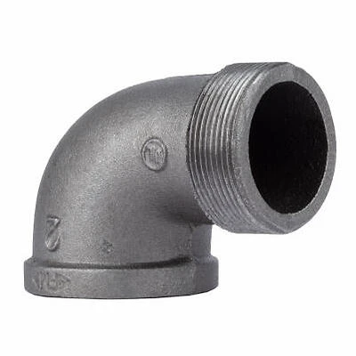 ELBOW 90D STR 1/2" BLACK