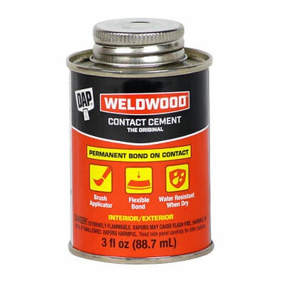 Weldwood 3‑oz Tan Contact Cement – Quick‑Bond, Water‑Resistant Adhesive