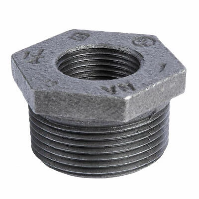BUSHING HEX 1"X3/4" BLACK