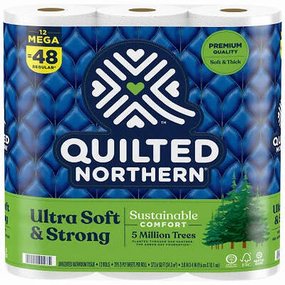 Quilted Northern 94676 Toilet Tissue, 2-Ply, 328 Sheets, 3.8 x 4 In