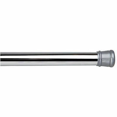 Shower Curtain Tension Rod, Chrome, 41 to 76 In.
