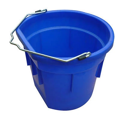 Utility Bucket, Flat Sided, Blue Resin, 20-Qts.