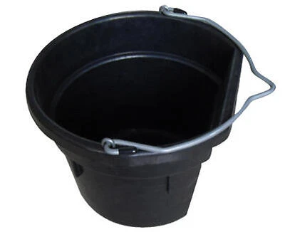 Flat Bucket, Rubber, 12-Qts.