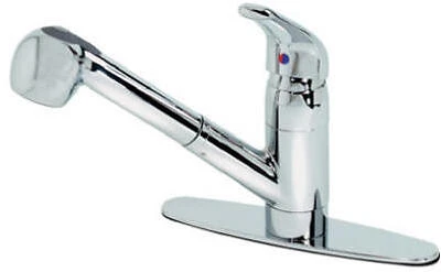 Kitchen Faucet With Pull-Out Spray, Temperature Memory, Chrome Finish