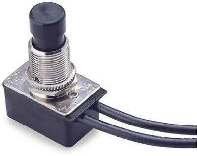 Black 10A Push‑Button On/Off Switch – Reliable Electrical Control