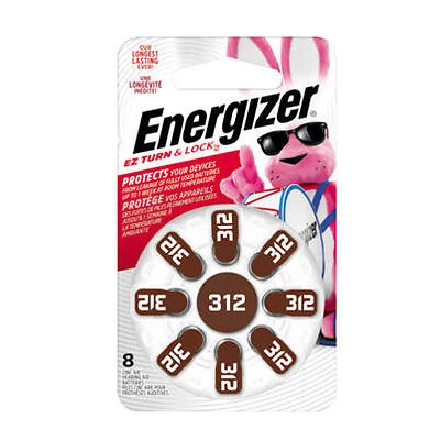 Hearing Aid Batteries, Size 312, Brown Tab, 6-Pk.