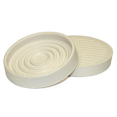 Furniture Cups, Almond, Round, Rubber, 3-In. ID, 2-Pk.