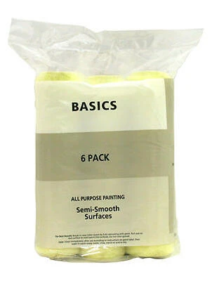 Paint Roller Covers, 9 x 3/8 In. Nap, 6-Pk.