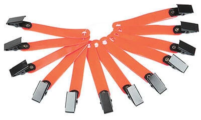 Marking Ribbon With Clips, Reflective Orange, 12-Pk.