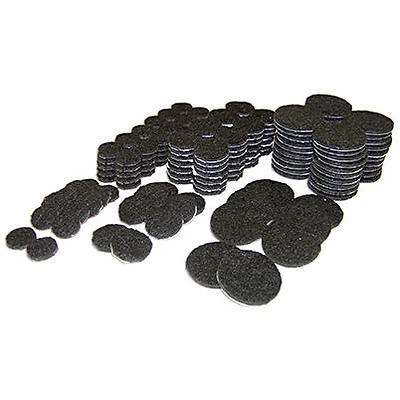 Felt Pads, Self-Adhesive, Black, 184-Pc. Multi-Pk.