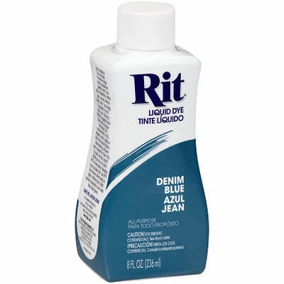 Liquid Fabric Dye, Denim Blue, 8-oz.
