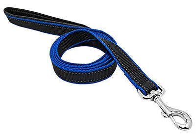 Pet Expert Reflective Dog Leash, Black/Blue, 1-In. x 6-Ft.