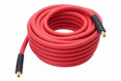 Rubber Air Hose, 900 PSI Bursting Pressure, 3/8-In. x 50-Ft.
