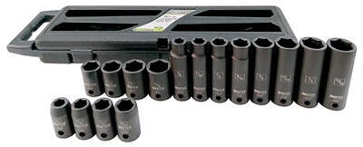 Impact Socket Set, SAE, 16-Pc.