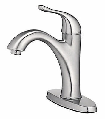 Lavatory Faucet With Plastic Pop-Up, Single Lever, PVD Chrome