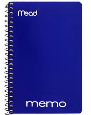 Wire-Bound Memo Book, 4 x 6 In., 40 Sheets