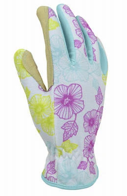Planter Garden Gloves, Synthetic Leather Palm, Spandex, Women's Medium