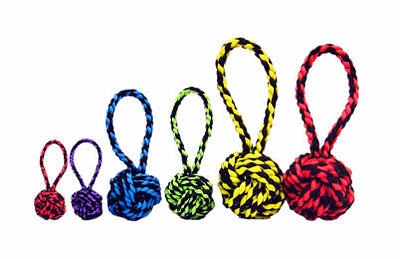 Nuts For Knots Woven Rope Dog Toy, Assorted Colors, 3.5-In.