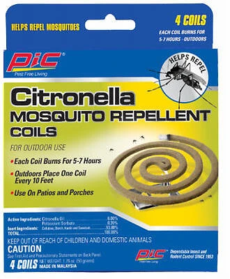 Citronella Coil Mosquito Repellent, 4-Pk.